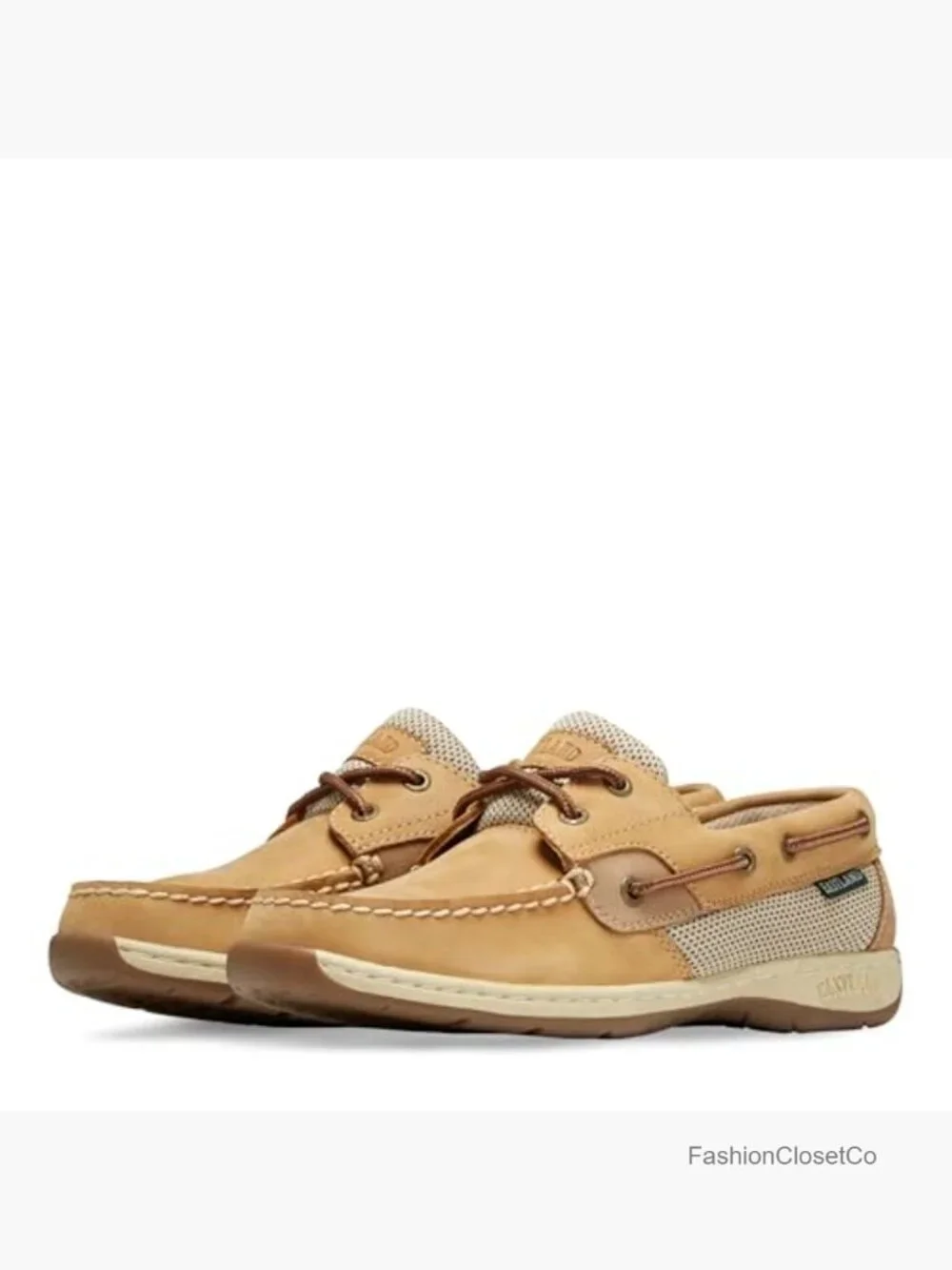 Full Grain Leather Lace-Up Boat Shoe with Padded Insole